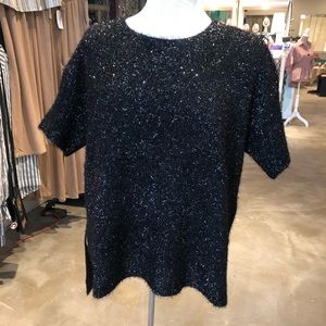 Short sleeve sparkle top